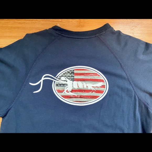 NWT TrueFlies Men’s Blue US Flag T-Shirt w/ Pocket - Picture 6 of 6